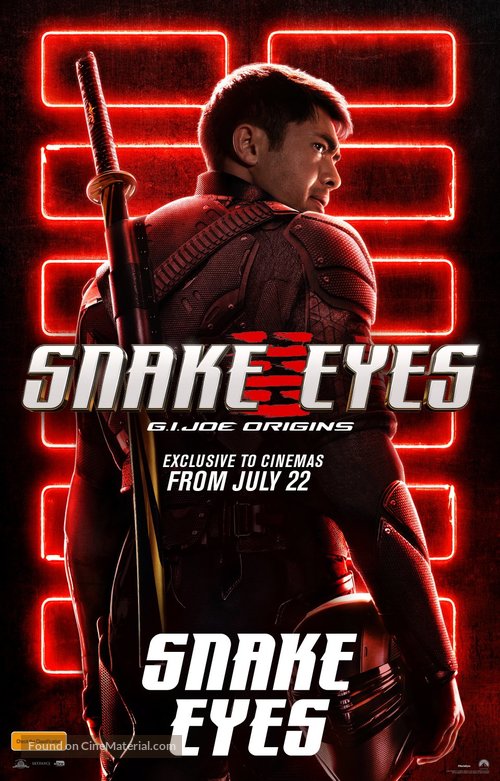 Snake Eyes: G.I. Joe Origins - Australian Movie Poster