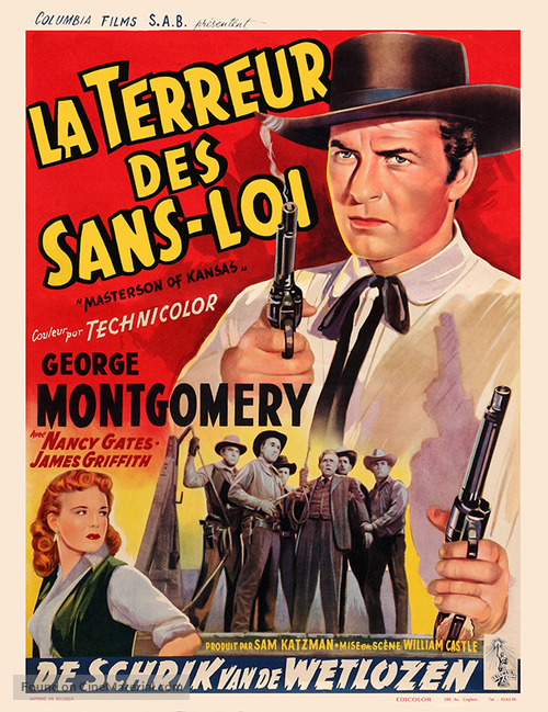 Masterson of Kansas - Belgian Movie Poster