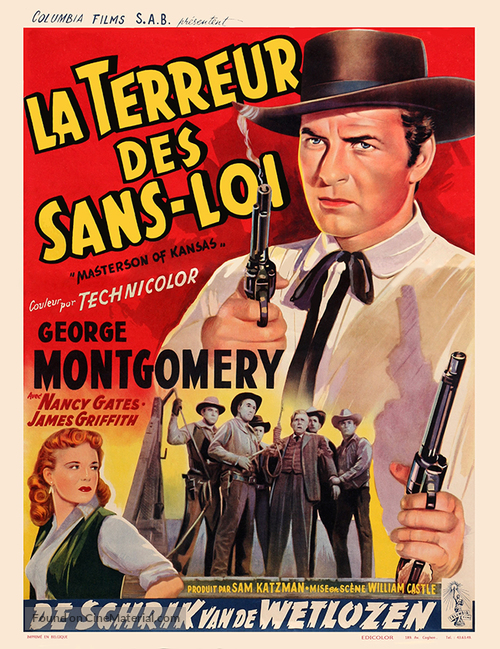 Masterson of Kansas - Belgian Movie Poster