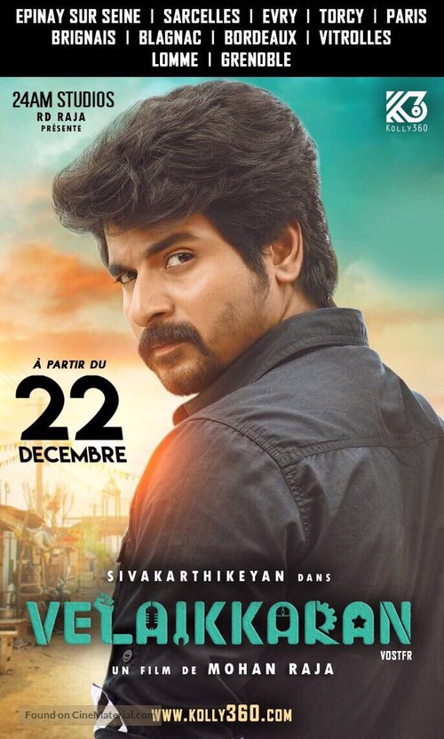 Velaikkaran - French Movie Poster