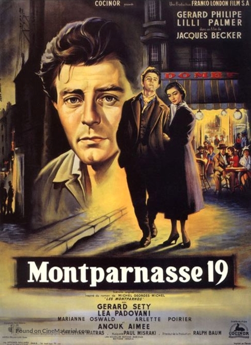 Les Amants de Montparnasse (Montparnasse 19) - French Movie Poster