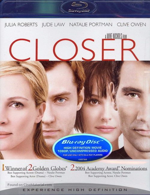 Closer - Blu-Ray movie cover