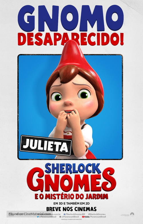 Sherlock Gnomes - Brazilian Movie Poster