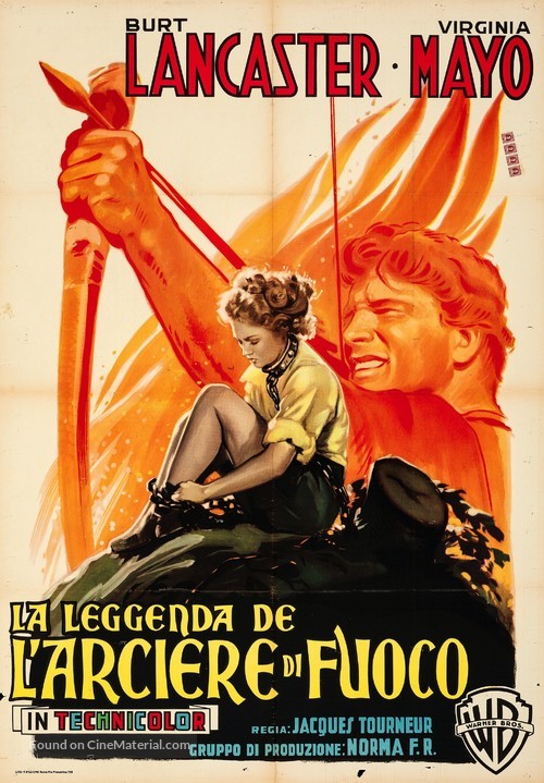 The Flame and the Arrow - Italian Movie Poster