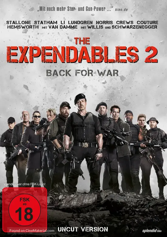 The Expendables 2 - German DVD movie cover