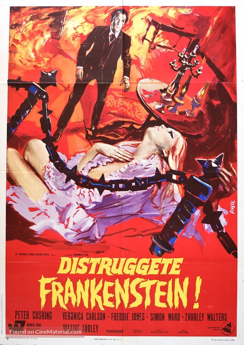 Frankenstein Must Be Destroyed - Italian Movie Poster