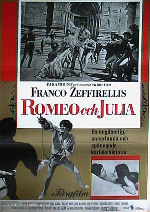 Romeo and Juliet - Swedish Movie Poster