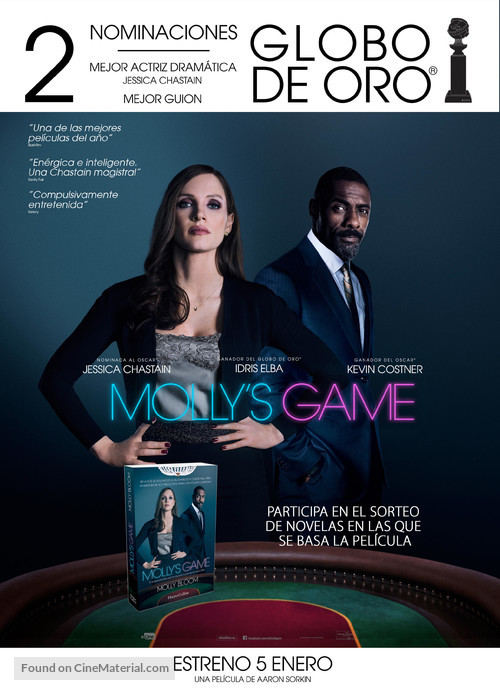 Molly&#039;s Game - Spanish Movie Poster