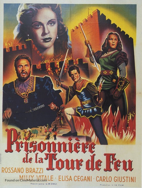 La prigioniera della torre di fuoco - French Movie Poster