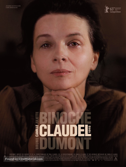 Camille Claudel, 1915 - French Movie Poster