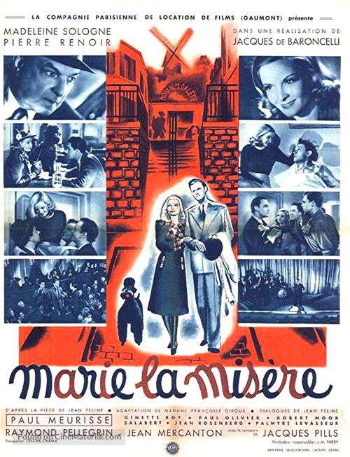 Marie la Mis&egrave;re - French Movie Poster