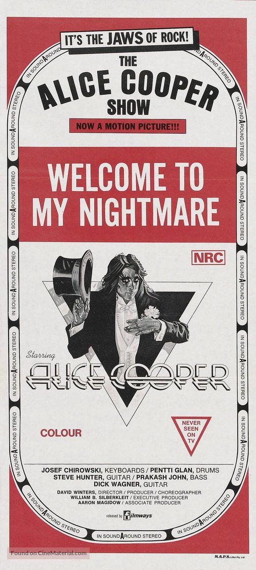 Alice Cooper: Welcome to My Nightmare - British Movie Poster