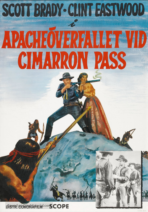 Ambush at Cimarron Pass - Swedish Re-release movie poster