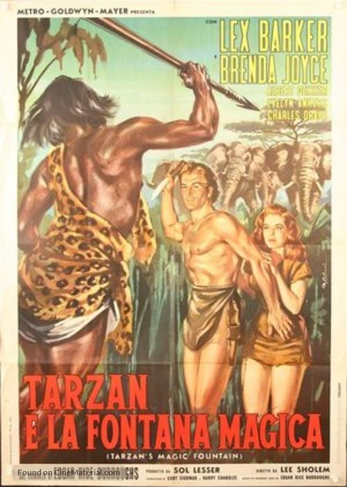 Tarzan&#039;s Magic Fountain - Italian Movie Poster