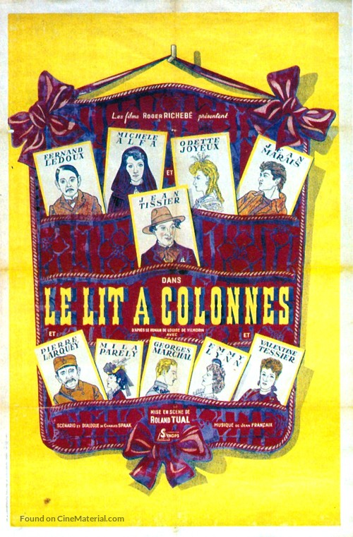 Le lit &agrave; colonnes - French Movie Poster
