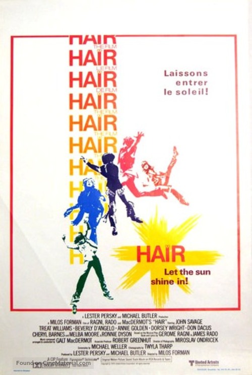 Hair - Belgian Theatrical movie poster