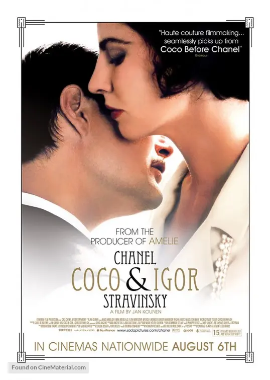 Coco Chanel &amp; Igor Stravinsky - British Movie Poster