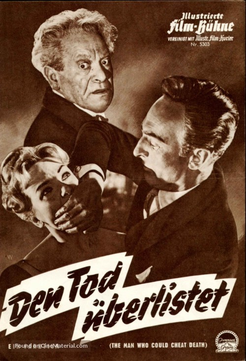 The Man Who Could Cheat Death - German poster