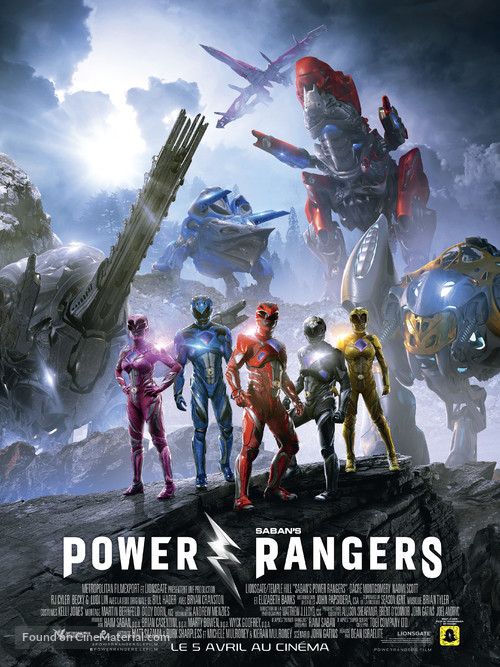 Power Rangers - French Movie Poster