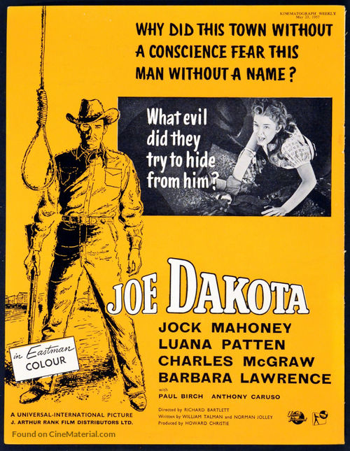 Joe Dakota - British Movie Poster
