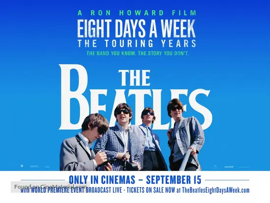 The Beatles: Eight Days a Week - British Movie Poster