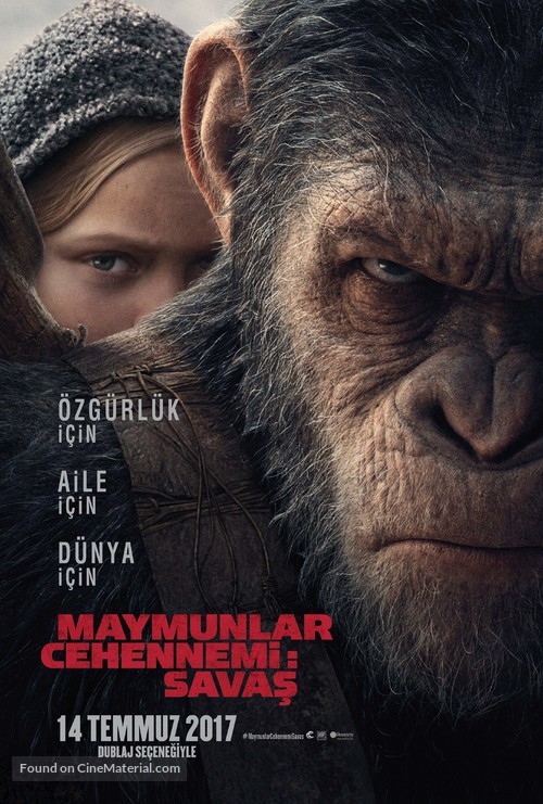 War for the Planet of the Apes - Turkish Movie Poster