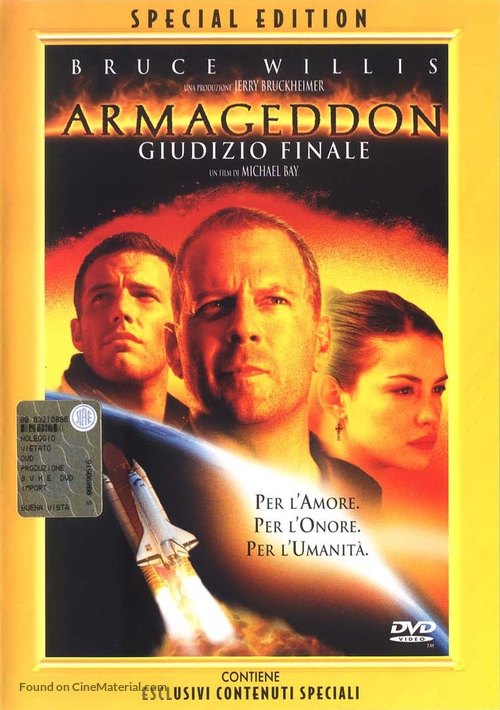 Armageddon - Italian DVD movie cover