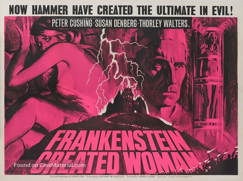 Frankenstein Created Woman - British Movie Poster