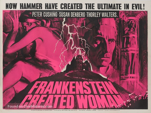 Frankenstein Created Woman - British Movie Poster