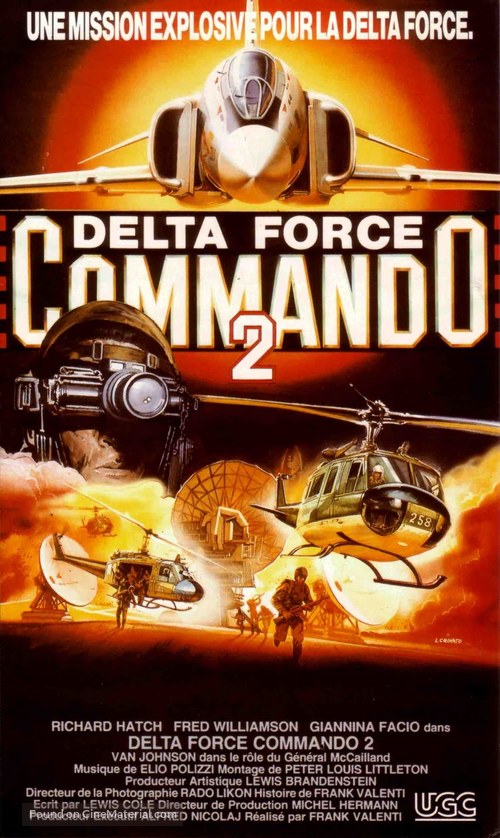 Delta Force Commando II: Priority Red One - French VHS movie cover