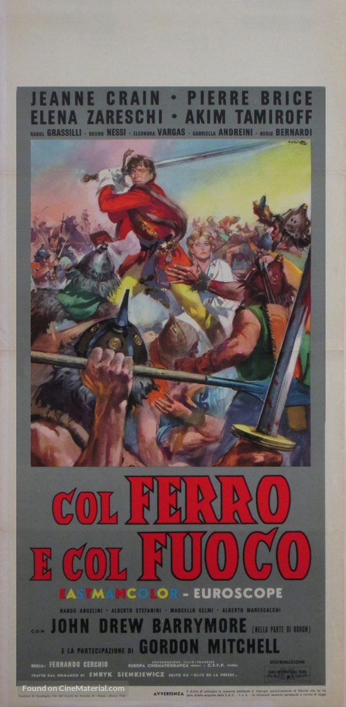 Col ferro e col fuoco - Italian Movie Poster