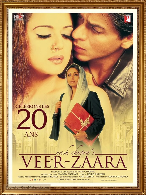 Veer-Zaara - French Re-release movie poster