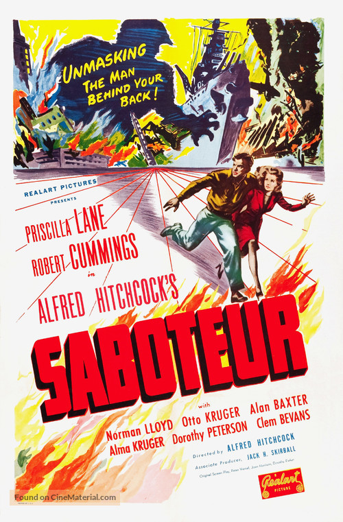Saboteur - Re-release movie poster