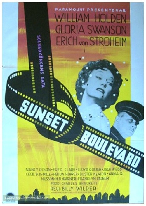 Sunset Blvd. - Swedish Movie Poster