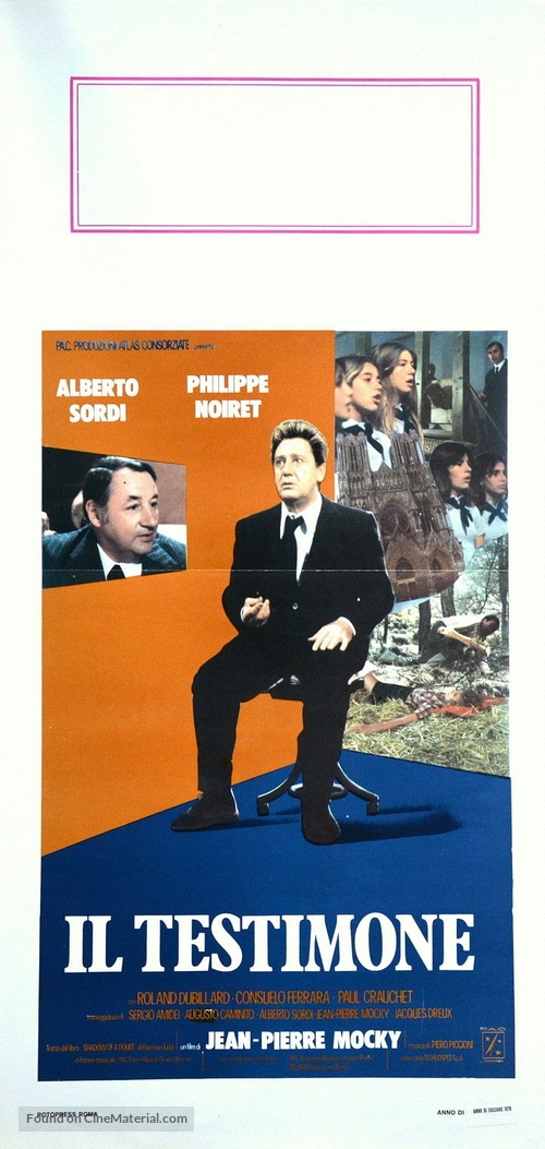 Le t&eacute;moin - Italian Movie Poster