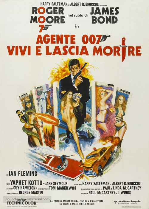 Live And Let Die - Italian Movie Poster