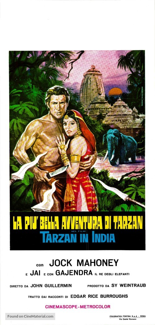 Tarzan Goes to India - Italian Movie Poster