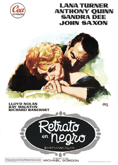 Portrait in Black - Spanish Movie Poster