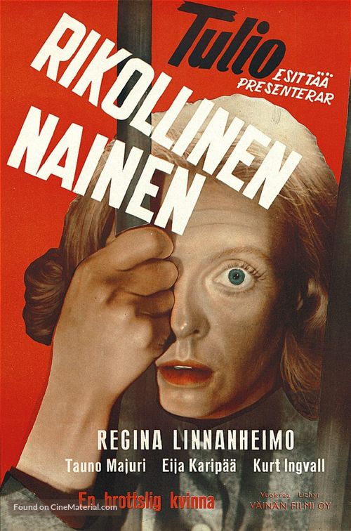 Rikollinen nainen - Finnish Movie Poster