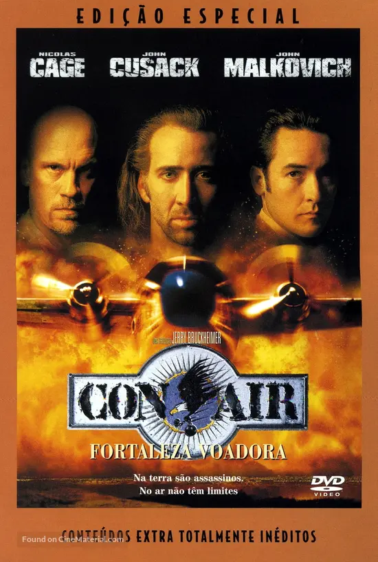 Con Air 1997 Portuguese Movie Cover Con Air 1997 Portuguese Movie Cover