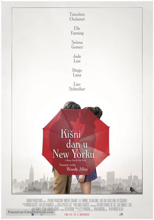 A Rainy Day in New York - Croatian Movie Poster