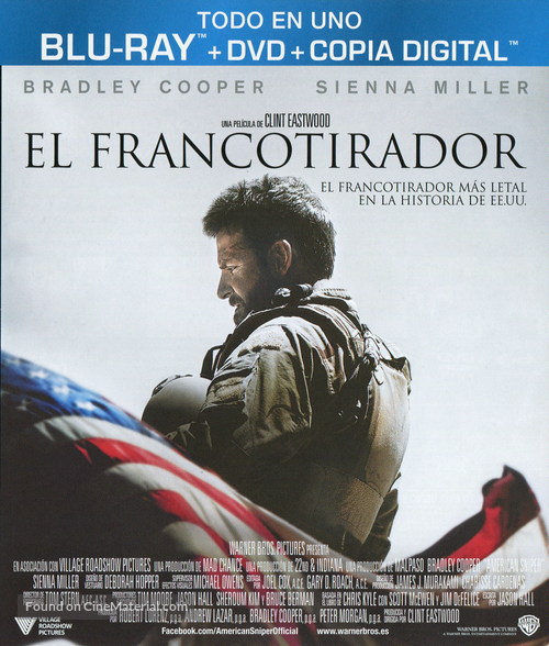 American Sniper - Spanish Blu-Ray movie cover