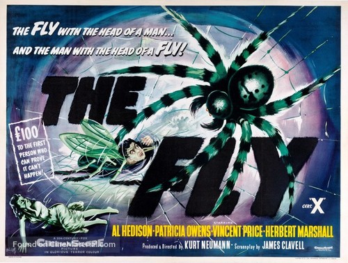 The Fly - British Theatrical movie poster