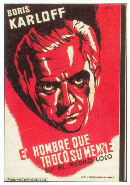 The Man Who Changed His Mind - Spanish Movie Poster