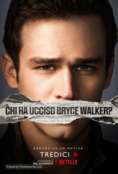 &quot;Thirteen Reasons Why&quot; - Italian Movie Poster