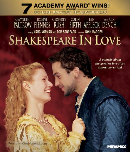 Shakespeare In Love - Blu-Ray movie cover