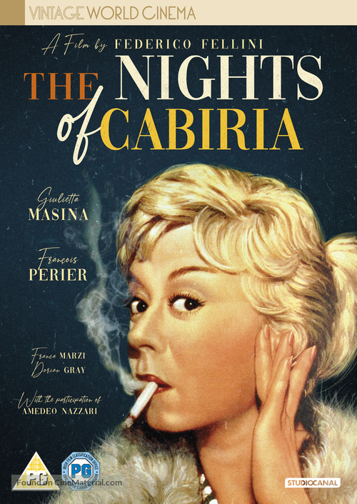 Le notti di Cabiria - British DVD movie cover