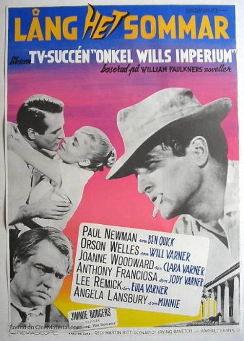 The Long, Hot Summer - Swedish Movie Poster