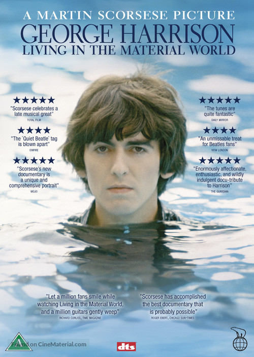 George Harrison: Living in the Material World - Danish DVD movie cover