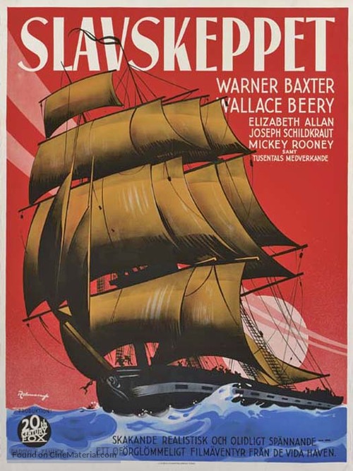 Slave Ship - Swedish Movie Poster